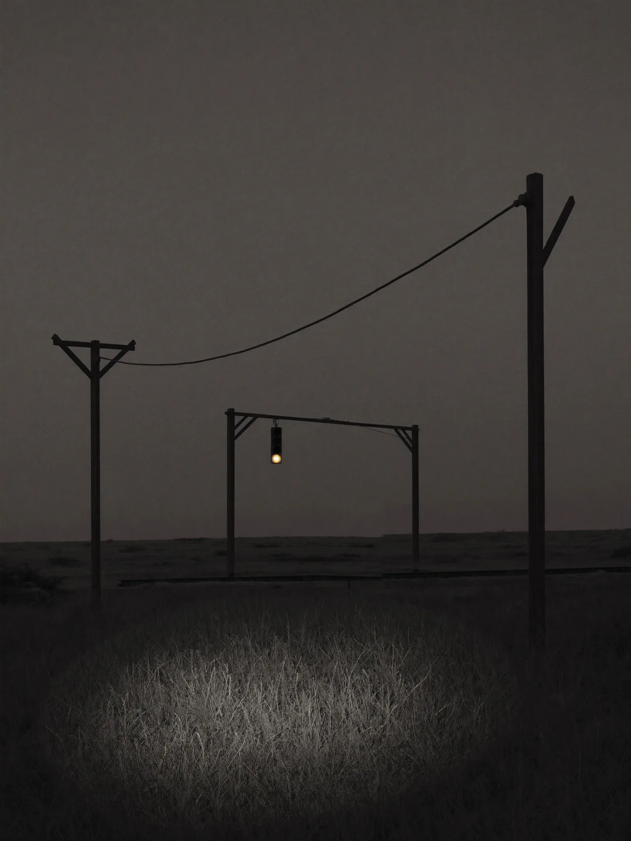 One wire from far away decides what the lamp shows.