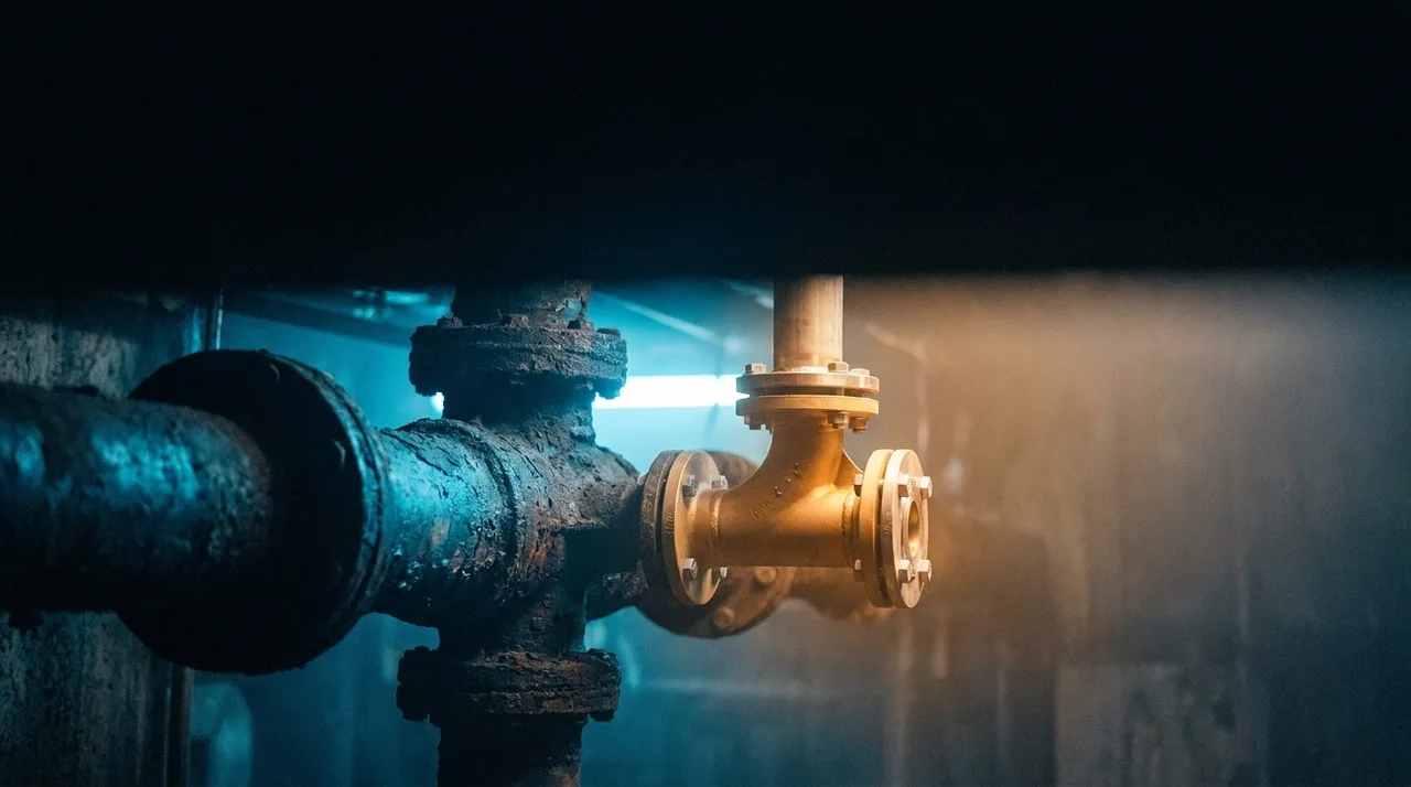 An old main, tapped into a new room.